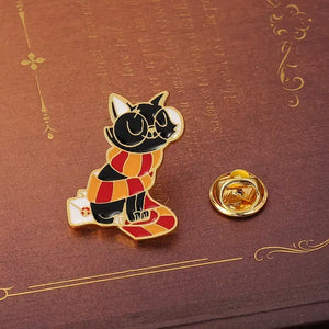 Literary Cat Brooch