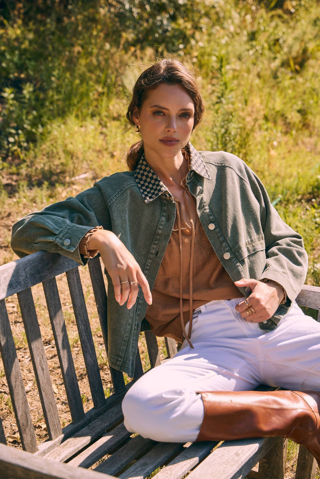Meg Timeless With A Twist Mineral Washed Cotton Twill Jacket