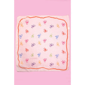 Multi Color Bow Print Scarf