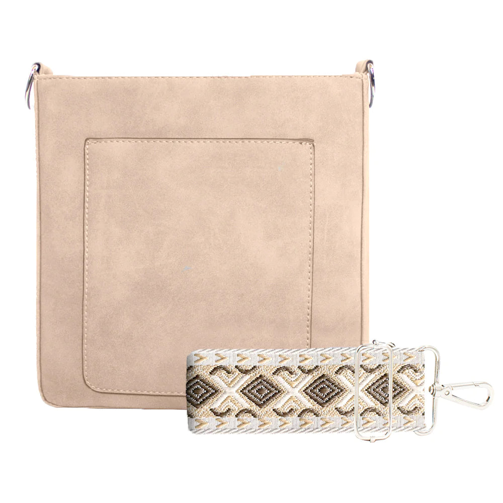 May Crossbody Bag by K. Carroll in Taupe