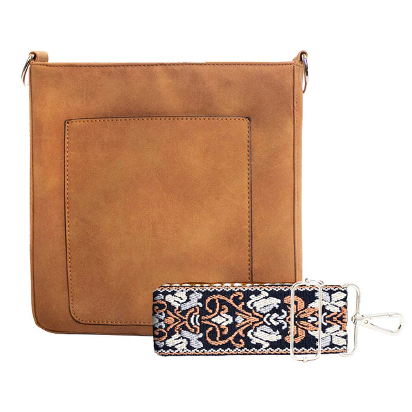 May Crossbody Bag by K. Carroll in Camel