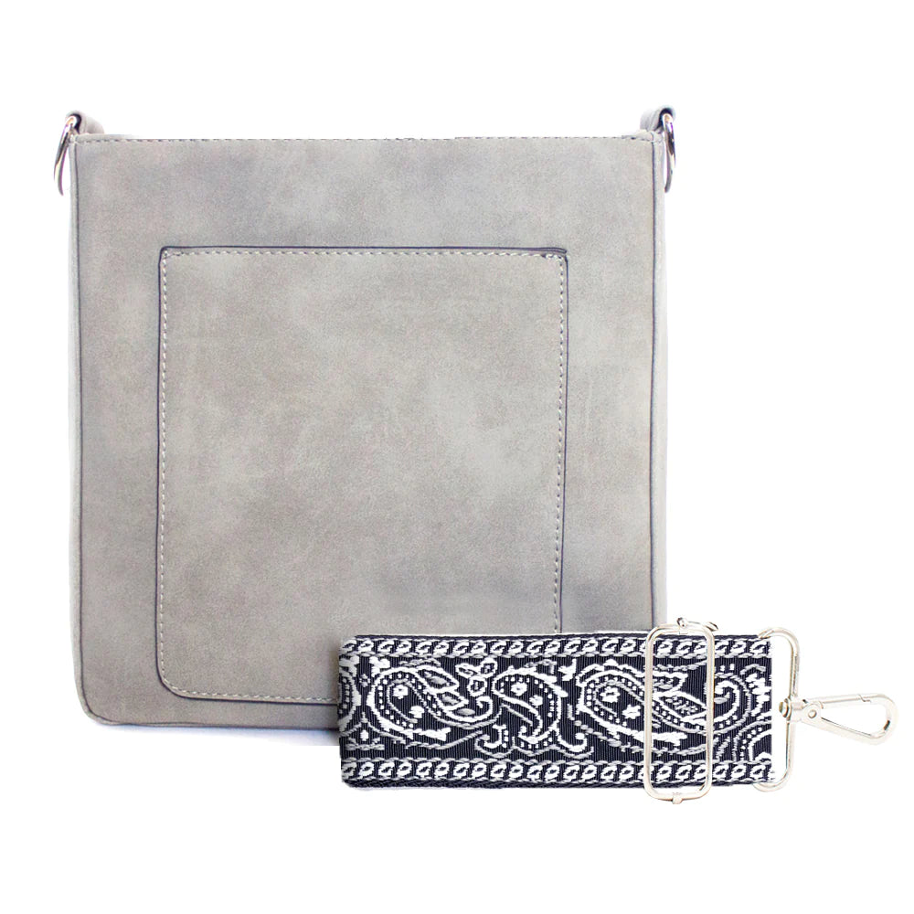 May Crossbody Bag by K. Carroll in Gray