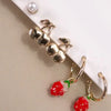 Tiny Strawberry Pendant Necklace in Gold