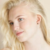 Cat and Kitten Stud Earrings in Gold