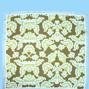 Vintage Pattern Green Sily Bandana Scarf