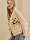 Flora Embroidered Knit Cardigan