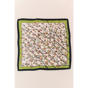Branches and Flowers Silky Bandana Scarf
