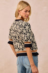 Sammy Textured Rose Knit Top
