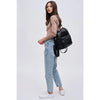Galloway Vegan Leather Black Backpack by Urban Expressions