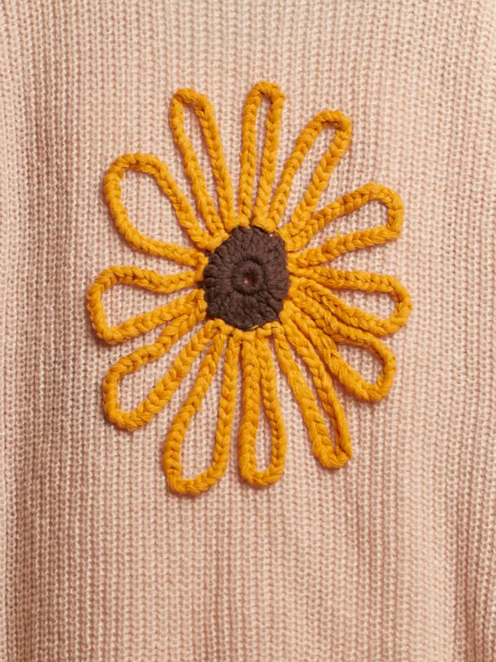 Sunflower Embroidered Cardigan