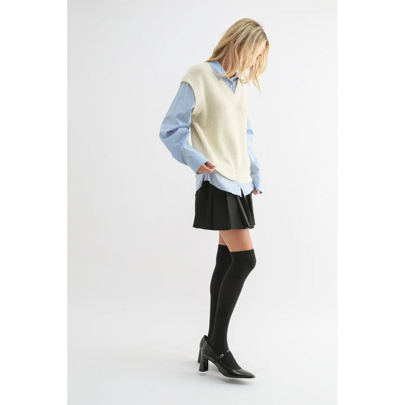 Carmen Twofer Sweater Vest Shirt