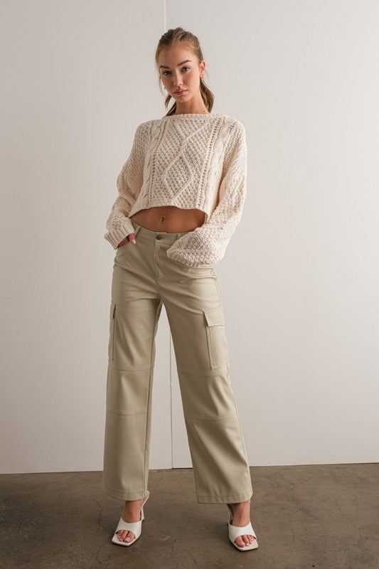 Cora Loose Fit Cable Knit Sweater