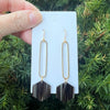Mixed Metal Double Arch Statement Earrings Handmade