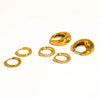 Rayon 18K Gold Non-Tarnish Glam Hoop Earring Set of 3