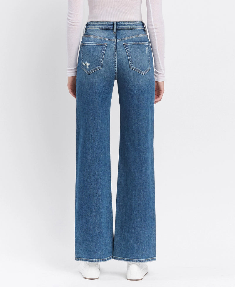 On Target Super High Rise Wide Leg Denim by Flying Monkey