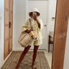 Handmade Moroccan Straw Basket Bag with Leather Straps