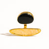 Christophe 18K Gold Vintage Black Agate Stone Ring