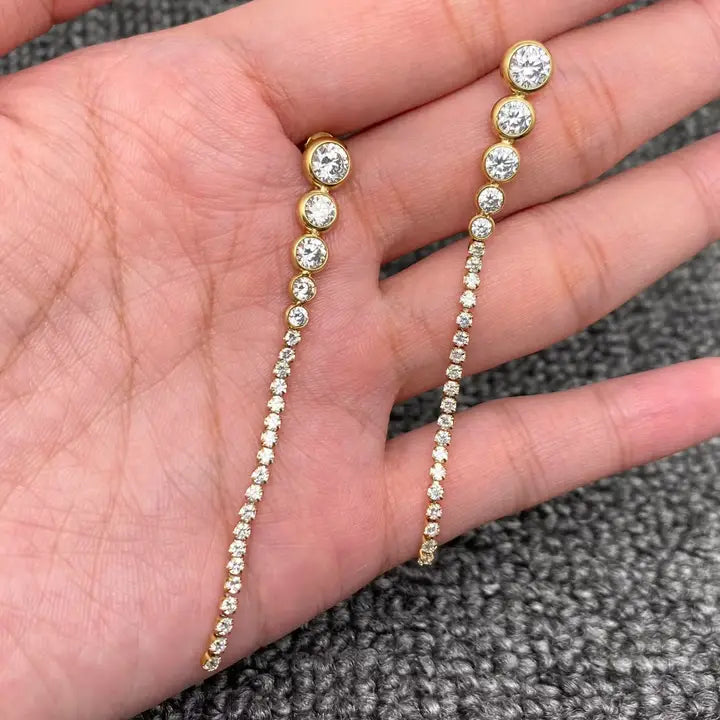 18K Gold Plated Flinge Earrings