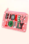 Christmas Holiday Seed Bead Coin Purses