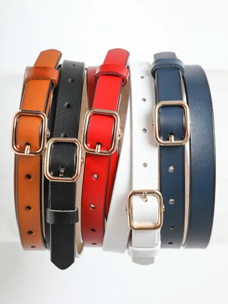 Classic Leather Belt in Multiple Color Options