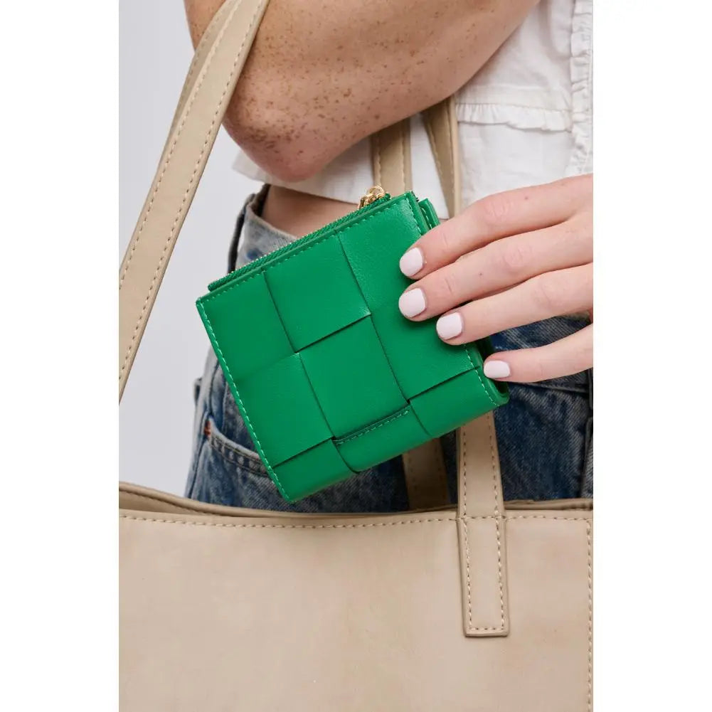 Amelia Woven Card Holder in Kelly Green by Urban Expressions