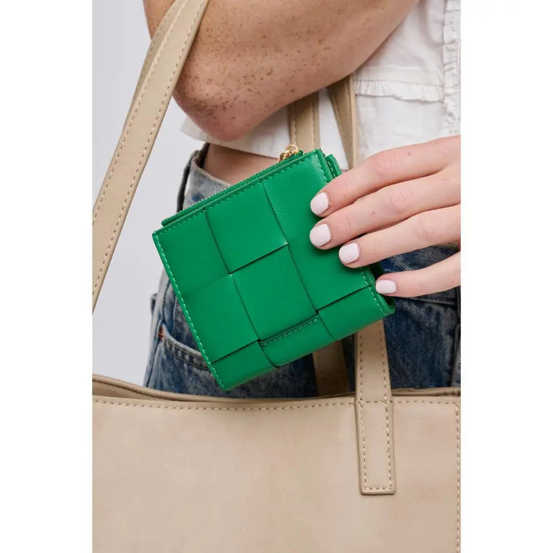 Amelia Woven Card Holder in Kelly Green by Urban Expressions