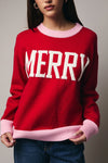Merry Sweater in Red and Pink