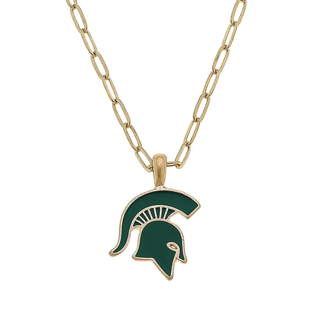 Michigan State University Spartans Enamel Pendant Necklace