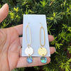 Gold Casablanca Quatrefoil Metal Earrings
