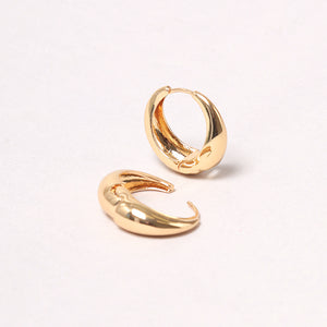 14k Gold Dipped Hoop Earring in Gold or White Gold