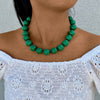 Boho Chunky Beaded Necklace in Multiple Color Choices
