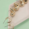 White Cascading Flower Metal Statement Earrings