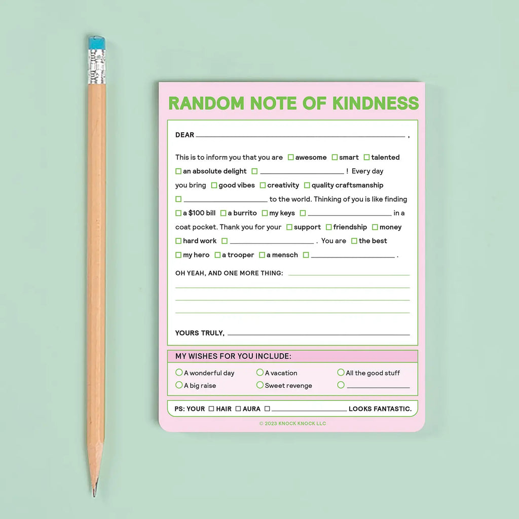 Random Note of Kindness Nifty Note Pad