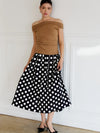 Ditsy Leopard Long Satin Skirt by Bailey Rose