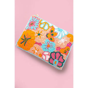 Paris Flower Seed Bean Coin Pouch