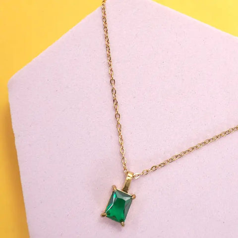 Tiny Strawberry Pendant Necklace in Gold