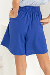 Dee High Waist Bermuda Shorts in Blue