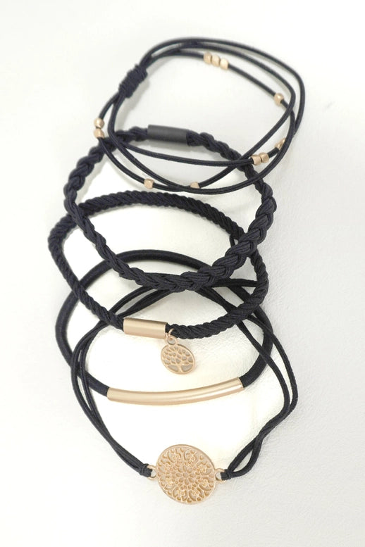 Boho Dual Function Bracelet Hair Tie Sets