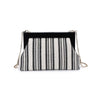 Margot Stripe Straw Clutch in Black and White by Urban Expressions