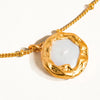 Lydia 18K Vintage Gold Natural Pearl Round Necklace