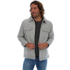Kane Grey Textured Zip Up Wool Cargo Pocket Jacket