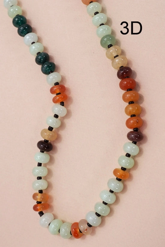 Natural Agate Beaded Necklaces