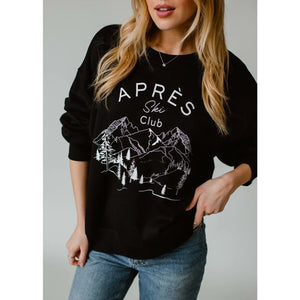 Apres Ski Club Black Graphic Sweatshirt