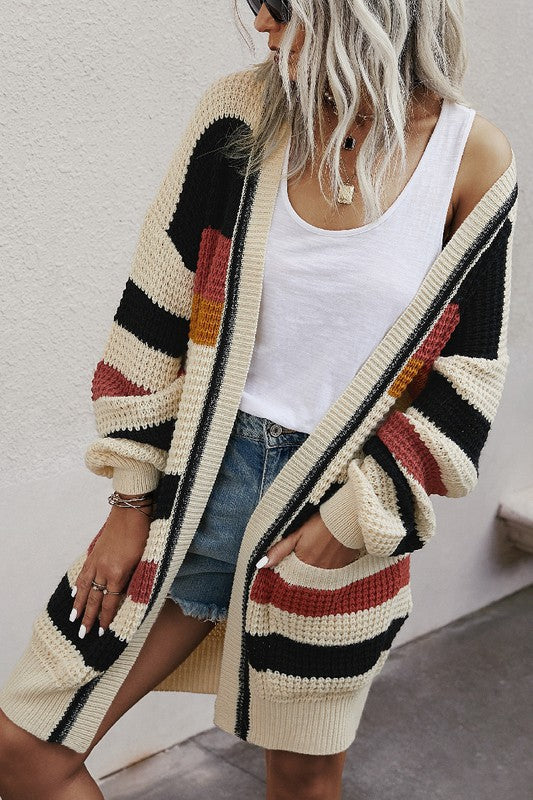 Amy Open Front Fall Color Cardigan