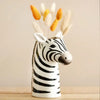 Ceramic Zebra Head Vase