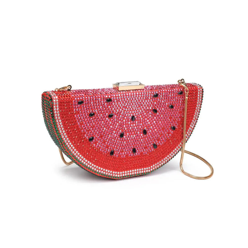 Tabitha Watermelon Crystal Evening Bag by Urban Expressions