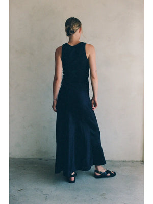 By Together Arin Woven Satin Maxi Skirt