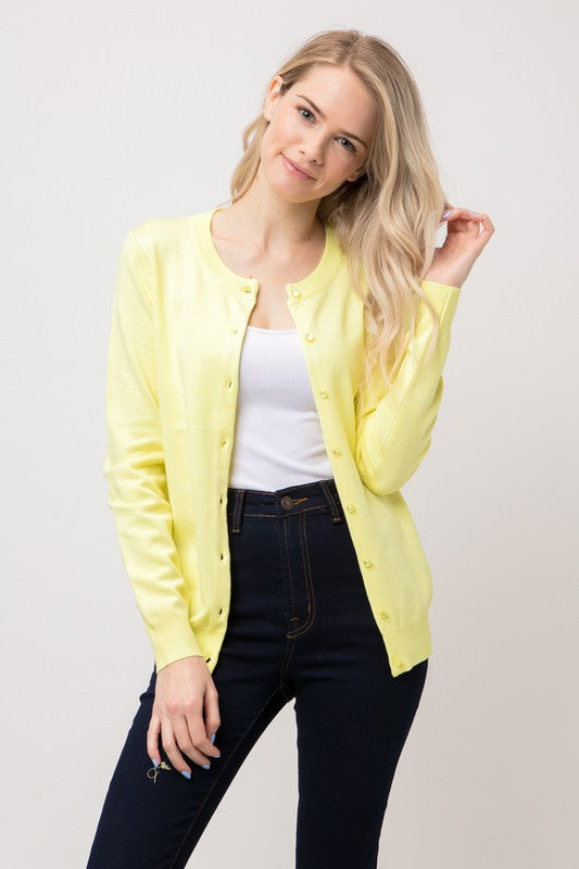 Sheila Lemon Yellow Cardigan