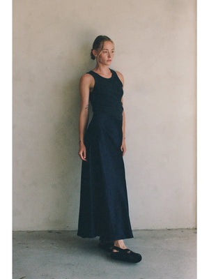 By Together Arin Woven Satin Maxi Skirt