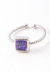 Bright Ring in Glistening Lilac & Silver by Starfish Project